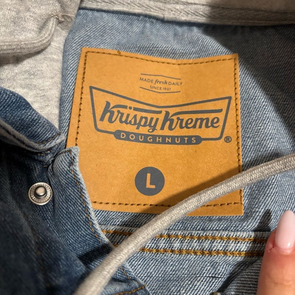 RARE Krispy Kreme Limited Edition Denim Jacket- Size Large (unisex) - Picture 5 of 7